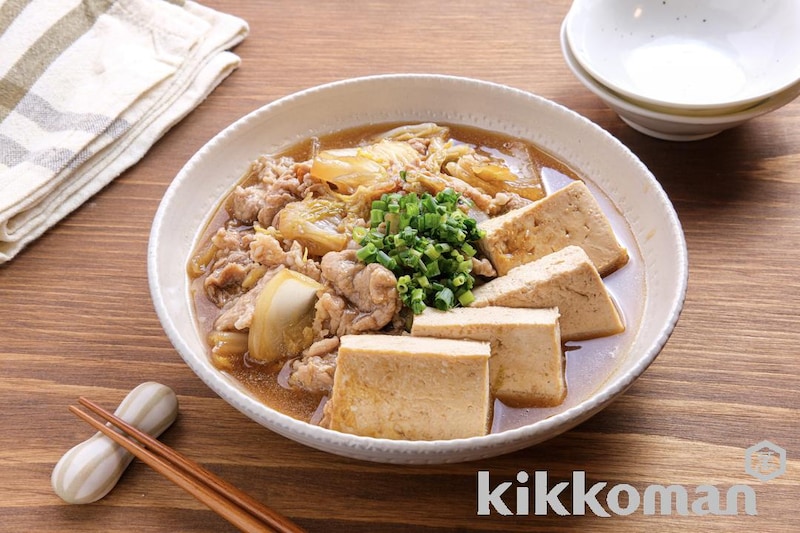 白菜入り豚こま肉豆腐【コスパ優秀!切って煮るだけ和食】