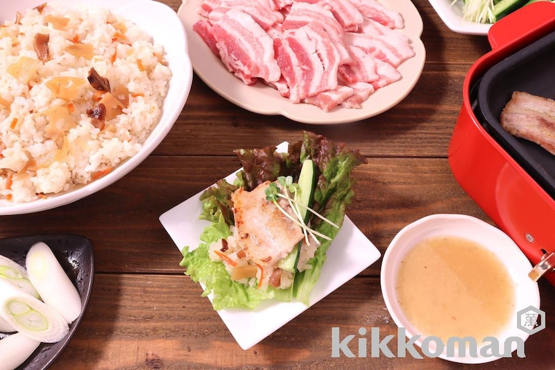 野菜たっぷり!塩だれの焼肉手巻き寿司【永谷園コラボ】