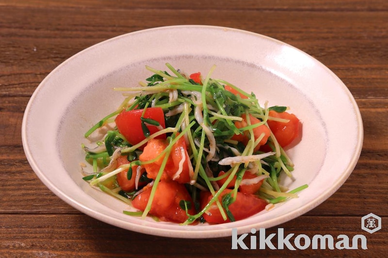 豆苗とトマトのナムル