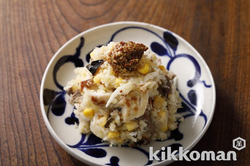 焼きさばコーンポテサラ