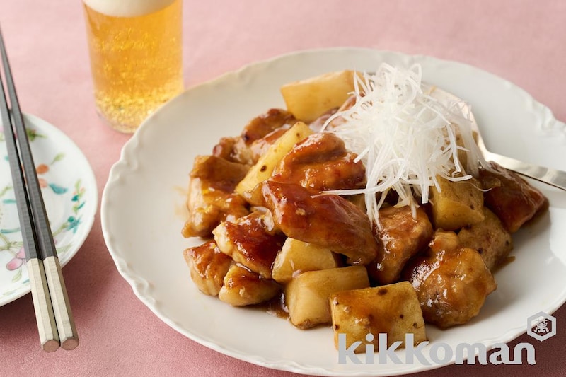 豚肉と長芋の黒酢酢豚