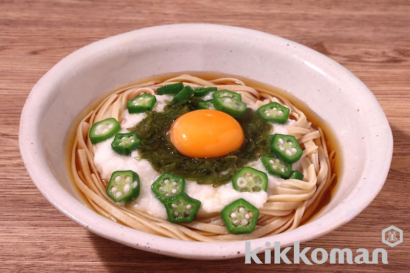 めかぶとろろ月見大豆麺(大豆麺平麺使用)