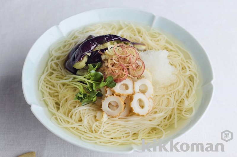ちくわなすおろし冷やしかけそうめん(賛否両論笠原氏)