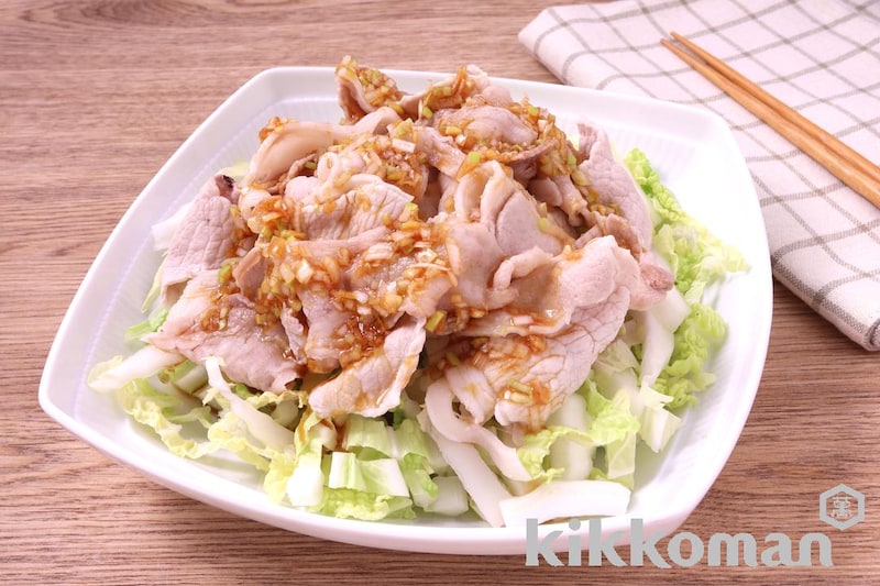 白菜の香味だれ豚しゃぶ