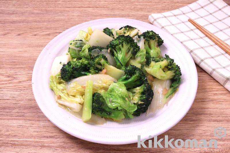 ブロッコリーと白菜の塩ガーリック【1/2日分の野菜使用】(うちのごはん使用)