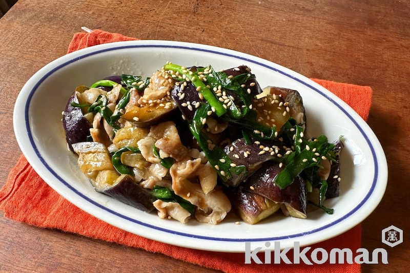 レンジで1発!豚にらなすのスタミナ炒め(山本ゆりさん)