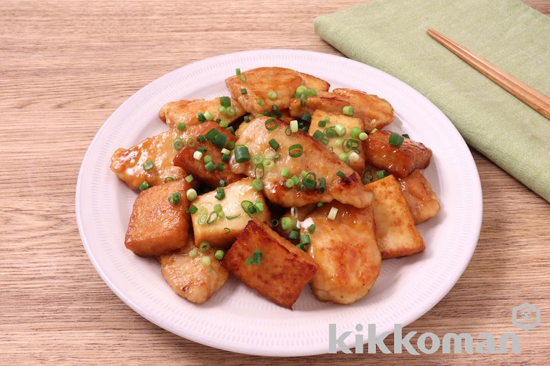 味つけ1本!鶏むねと厚揚げの甘辛炒め(わが家は焼肉屋さん使用)