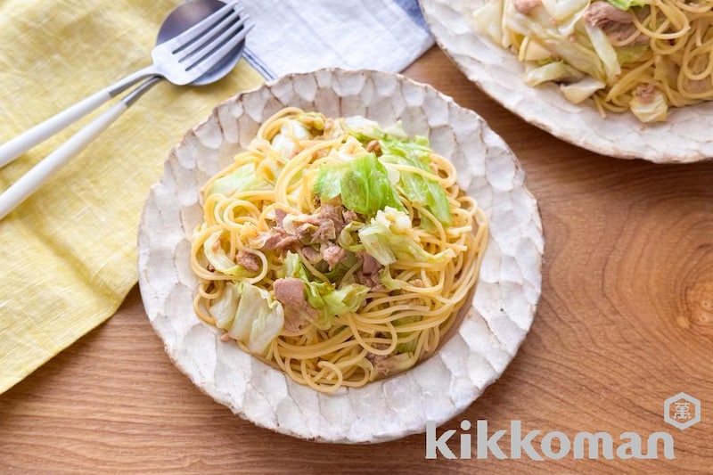 包丁いらず!キャベツとツナのだししょうゆパスタ