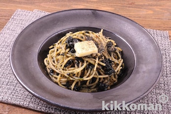 のりバターパスタ【味つけは生しょうゆだけ】