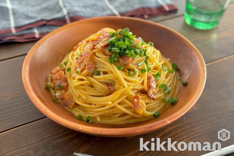 和風カルボナーラ 【生クリームなしでも濃厚!】