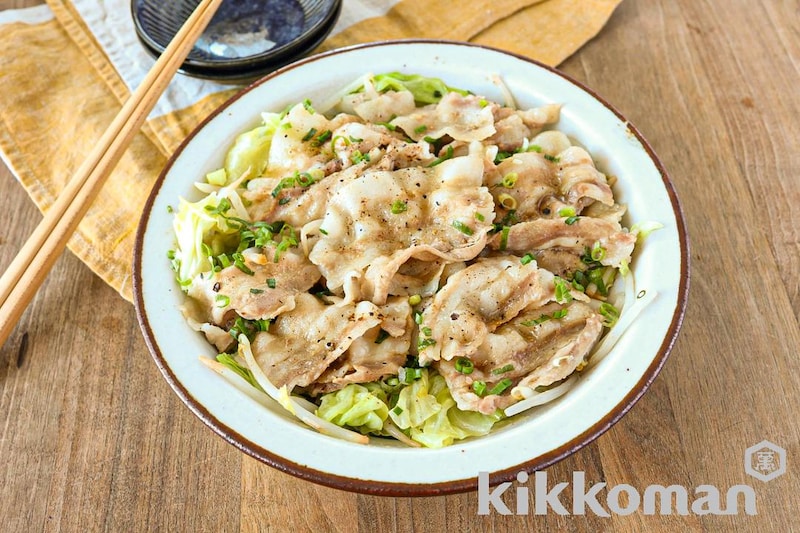 豚ばらキャベツのレンジ蒸し【レンジだけで簡単時短!10分!】