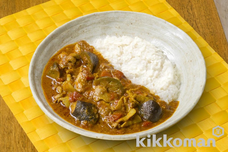とろっとなすと豚バラのカレー(spicy curry 魯珈 齋藤シェフ)