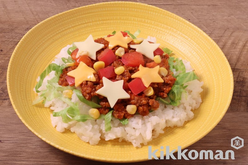 ミートソースで!お手軽タコライス(洋食おまかせ トマトソース使用)