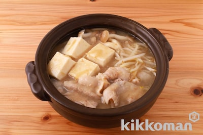 豆腐と豚バラの生姜みぞれ鍋（芯からぽっと 生姜みぞれ鍋使用）