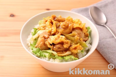 レンジで簡単！てりたまチキン丼（うちのごはん使用）