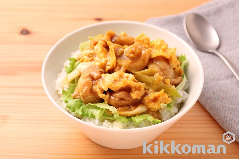 レンジで簡単!てりたまチキン丼(うちのごはん使用)