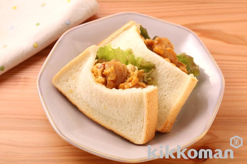 レンジで簡単!てりたまチキンサンド(うちのごはん使用)