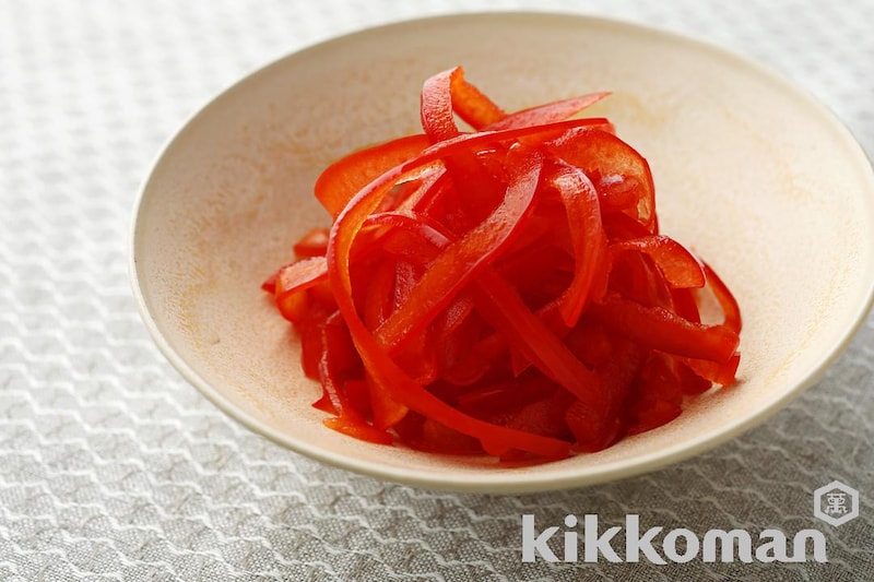 パプリカのはちみつしょうゆ和え【しょうゆぽたぽたレシピ】
