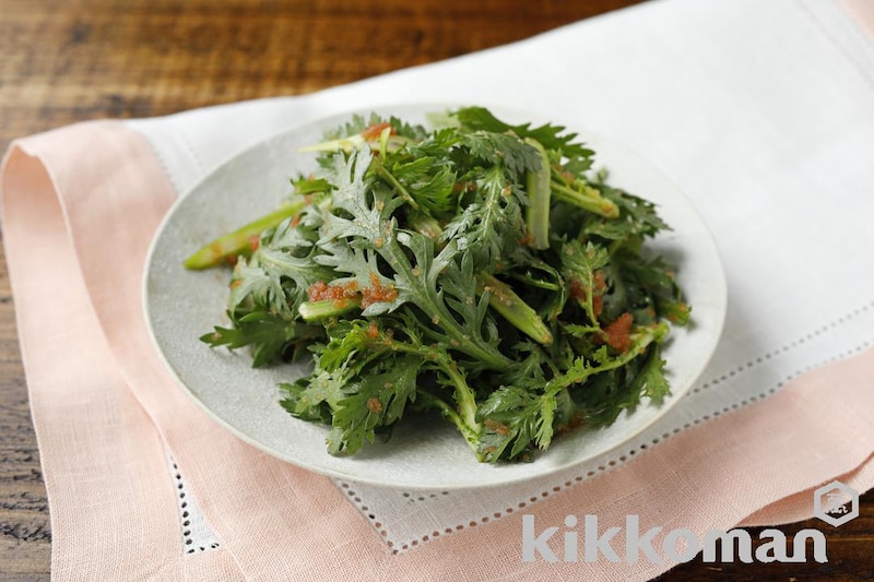 春菊の明太子和え【ビタミンEが摂れるサプリ副菜】