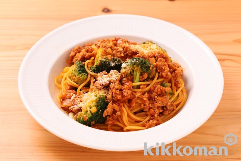 ケチャップで簡単!ブロッコリーのミートソーススパゲッティ(リコピンリッチ トマトケチャップ使用)