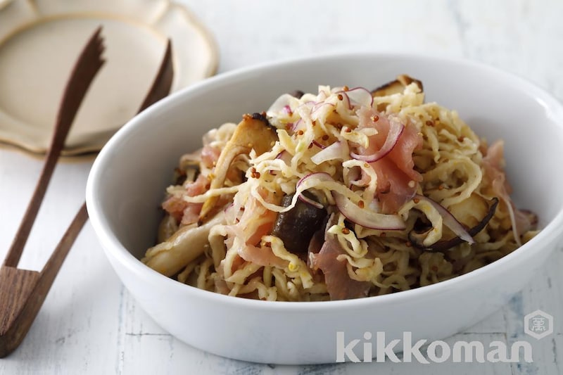 切り干し大根ときのこの粒マスタードサラダ