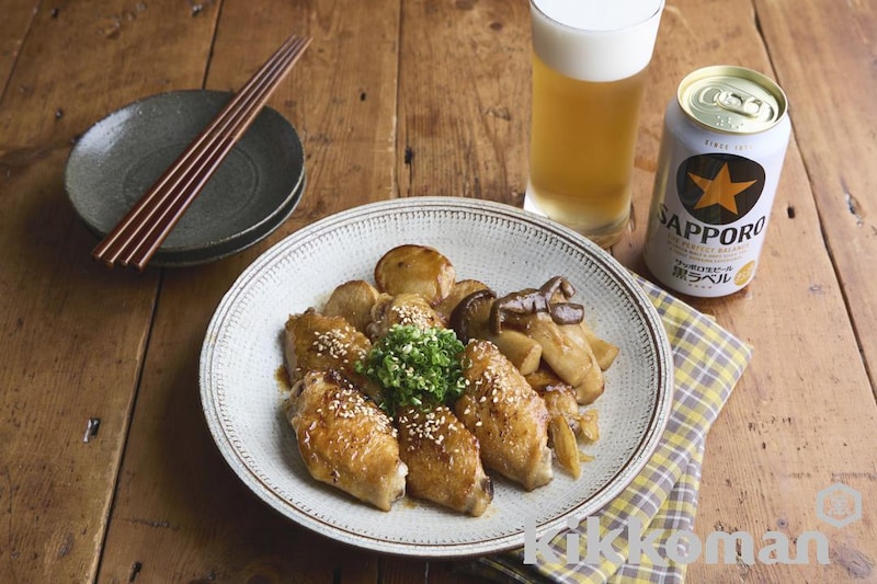 ビールに合う手羽先とエリンギの照り焼き(賛否両論 笠原氏)
