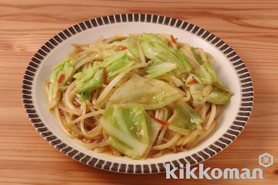 もやしとキャベツのバター醤油【1/2日分の野菜使用】（うちのごはん使用）