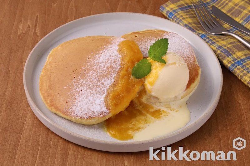 ピュレフルーツで!フルーツソースのホットケーキ