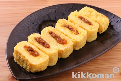 「おにぎリッチ焼肉味」で卵焼き