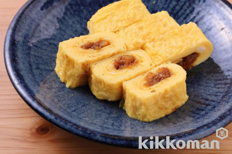 「おにぎリッチチャーシュー味」で卵焼き