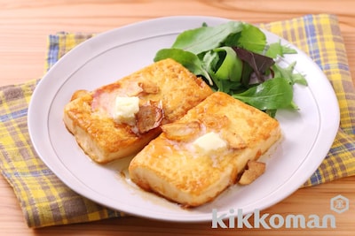 食べごたえ満点！豆腐のしぼ生ステーキ【味つけは生しょうゆだけ】