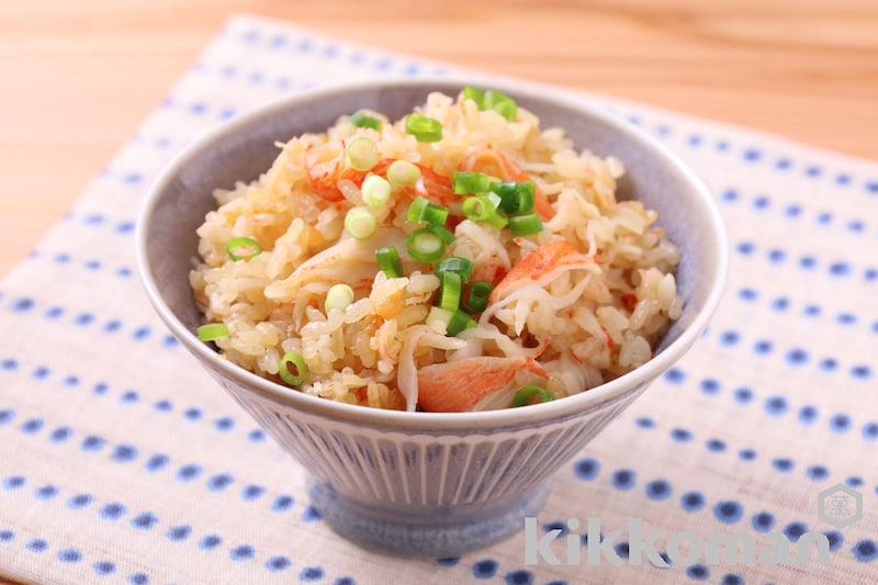 まるでかにめし!しぼ生炊き込みご飯【だし汁不要・味つけは生しょうゆだけ】