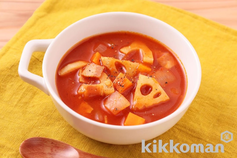 たっぷりれんこんのミネストローネ