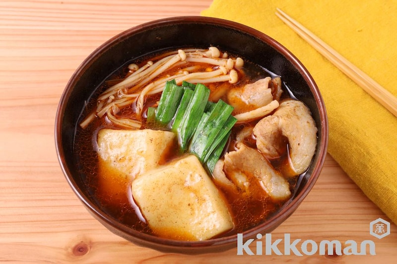 餅入り麻辣火鍋(芯からぽっと 麻辣火鍋使用)