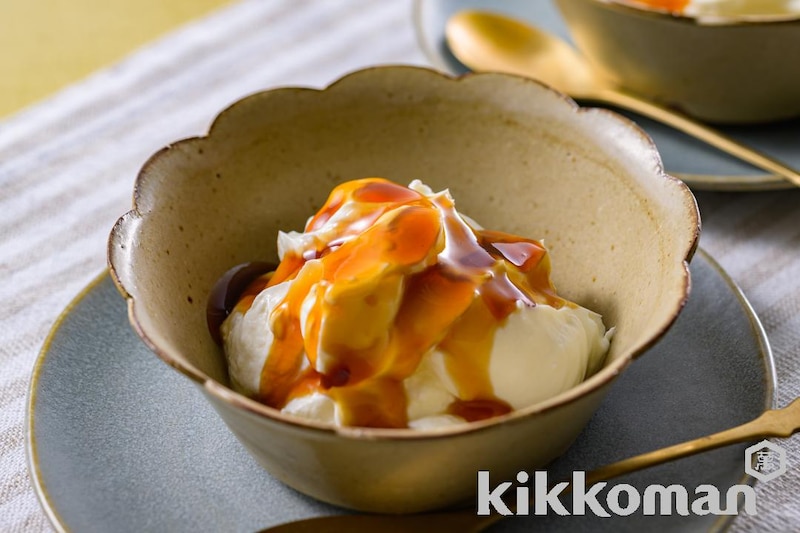 みたらしだれの豆乳レアチーズケーキ