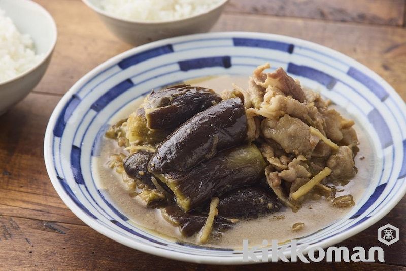 なすと豚肉のごまみそ煮
