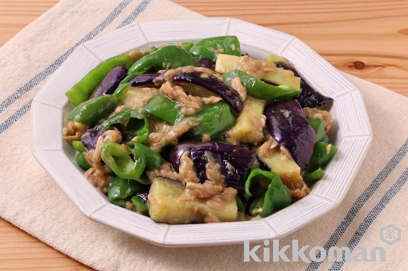 なすとピーマンとツナの香味しょうゆ【1/2日分の野菜使用】(うちのごはん使用)