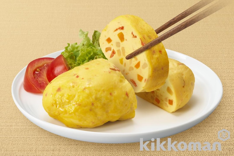 彩りレンジの素 ふんわり具だくさんオムレツ(うちのごはん使用)