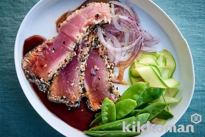 ごま香るまぐろのステーキ(Roasted tuna steaks with sesame seed)【海外発のキッコーマンレシピ】