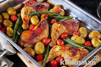 鶏もも肉のオーブン焼き はちみつ醤油マリネ（Chicken Legs in Savoury Honey & Soy Sauce）【海外発のキッコーマンレシピ】