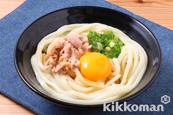 ツナ釜玉（うどんがうまいだししょうゆ使用）