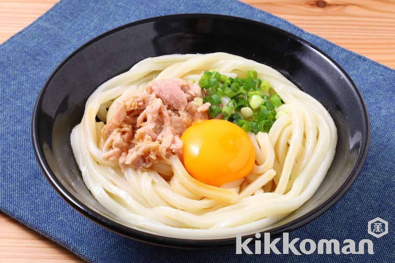 ツナ釜玉(うどんがうまいだししょうゆ使用)