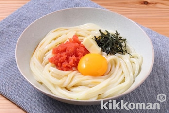 明太バター釜玉（うどんがうまいだししょうゆ使用）