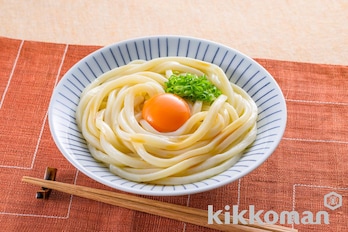 釜玉うどん（うどんがうまいだししょうゆ使用）