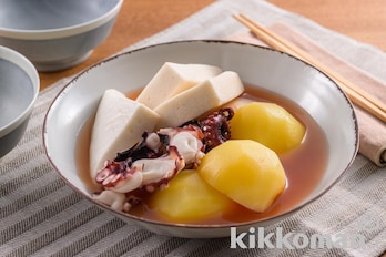 トマトだしおでん★じゃがいも・はんぺん・たこで【レンジで簡単】