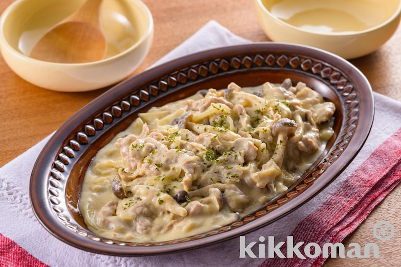 豚こまの豆乳クリーム煮【フライパンで簡単煮込み】