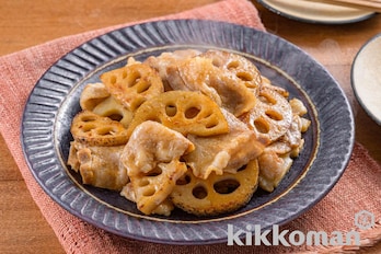 豚バラれんこんのしぼ生炒め【味つけは生しょうゆだけ】