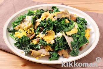 ケールと豚肉のチャンプル