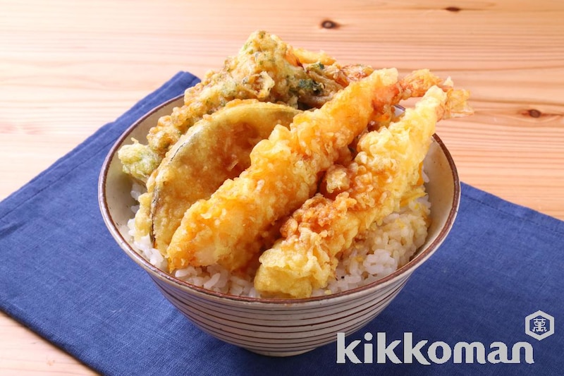 だししょうゆで食べる天丼(うどんがうまいだししょうゆ使用)