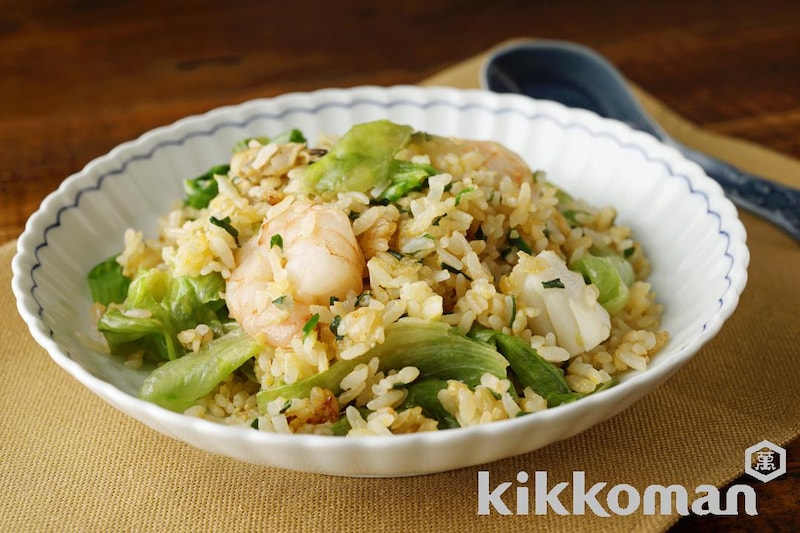 海鮮レタス炒飯【減塩のコツいっぱい】